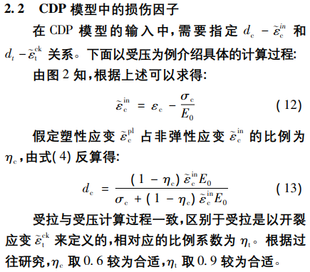 ABAQUS混凝土损伤塑性模型损伤因子对本构关系影响 附c40~c45混凝土损伤因子ABAQUS输入的图12